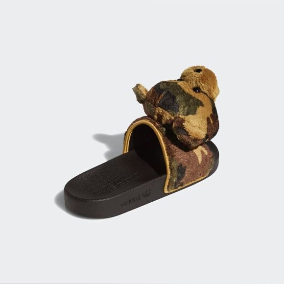 Jeremy Scott Adilette Teddy slides in core black - Picture 6 of 13